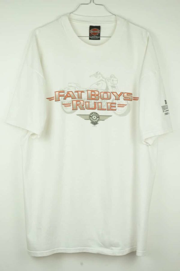 Original 1998 Harley Davidson Fat Boys Rule Vintage T-Shirt.